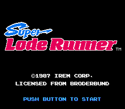 Super Lode Runner Title Screen
